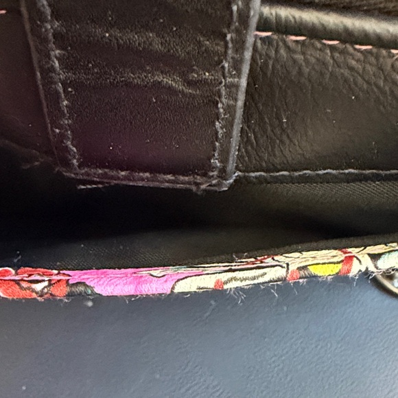 Ed Hardy Pink Tattoo Print Zip Around Wallet Love Kills Slowly Skull Tiger - Picture 8 of 10